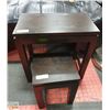 Image 1 : SET OF 2 SOLID DARK WOOD SIDE