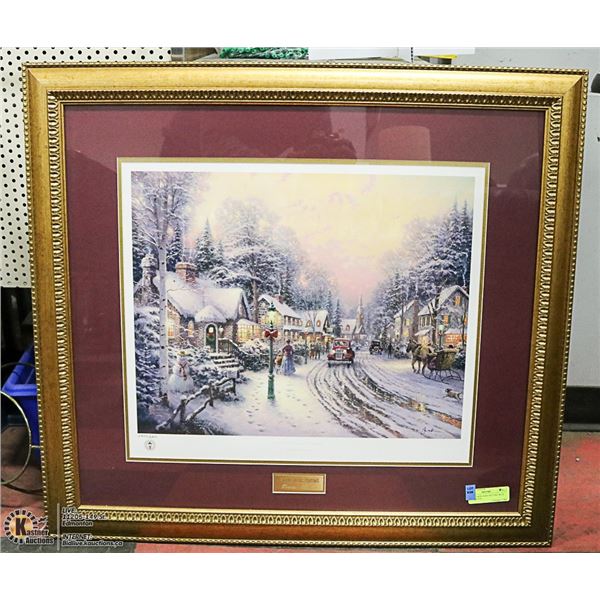 THOMAS KINCAIDE PICTURE WITH CERTIFICATE