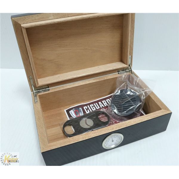 CIGUADIAN CIGAR HUMIDOR BLACK WALNUT