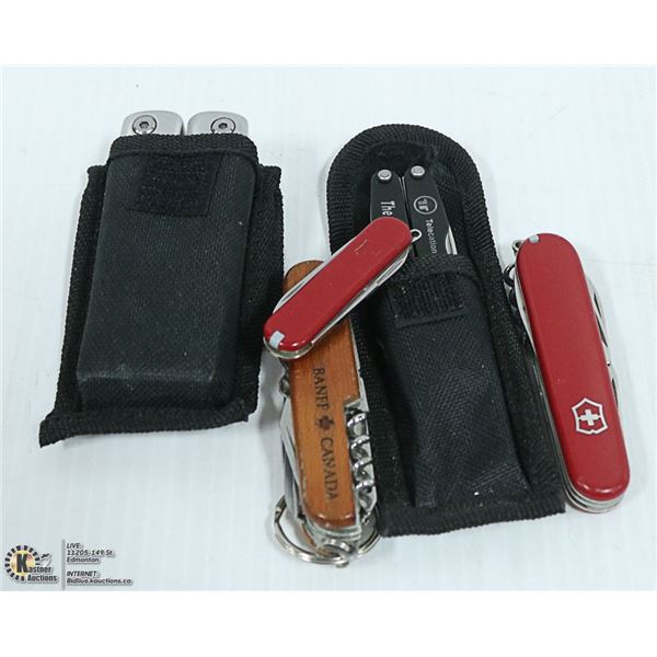 LOT OF LARGE AND SMALL SWISS ARMY KNIVES