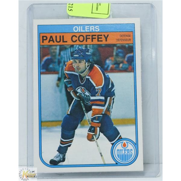 PAUL COFFEY 2ND YEAR OILERS CARD