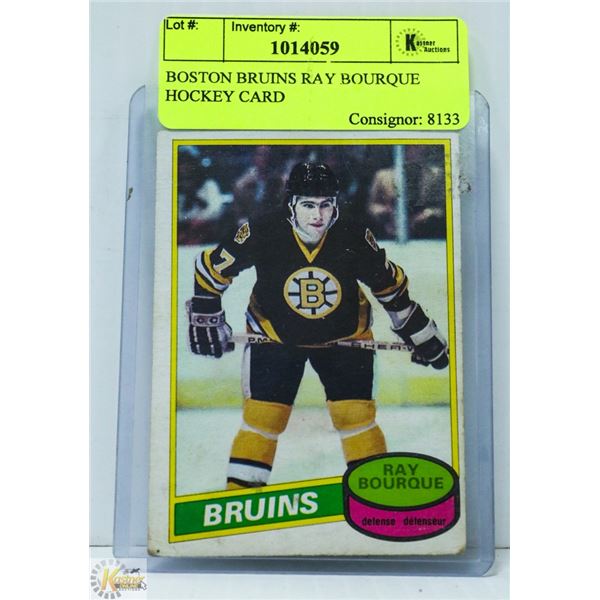 BOSTON BRUINS RAY BOURQUE HOCKEY CARD