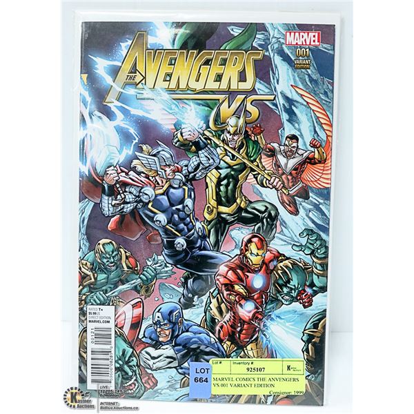 MARVEL COMICS THE ANVENGERS VS 001 VARIANT EDITION