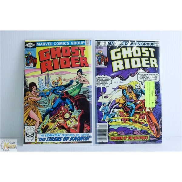 GHOST RIDER 1ST SERIES #52 & #61; HIGH GRADE