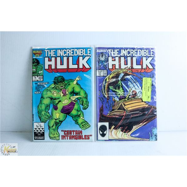 INCREDIBLE HULK #323 & #331 COLLECTOR COMICS