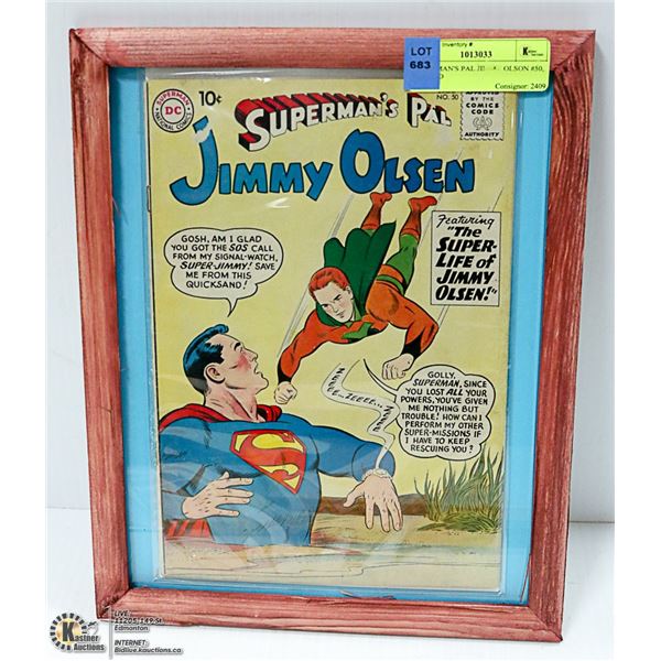 SUPERMAN'S PAL JIMMY OLSON #50, FRAMED