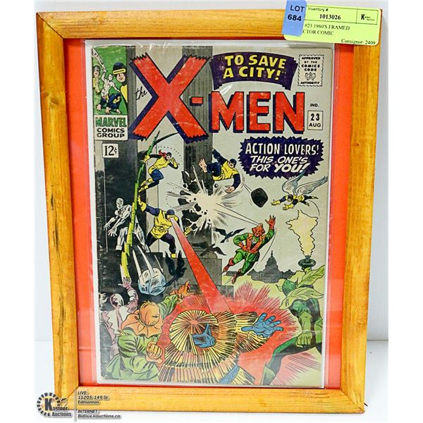 X-MEN #23 1960'S FRAMED COLLECTOR COMIC