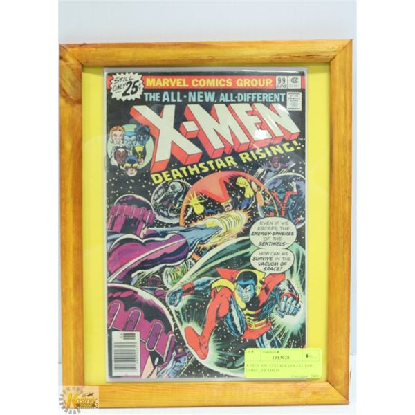 X-MEN #99. VINTAGE COLLECTOR COMIC, FRAMED