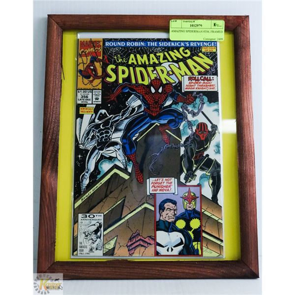 AMAZING SPIDERMAN #356, FRAMED