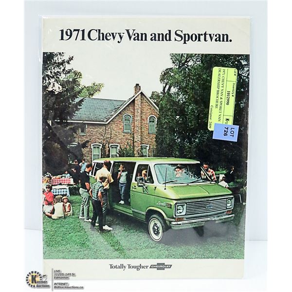 1971 CHEVY VAN & SPORET VAN DEALERSHIP BROCHURE