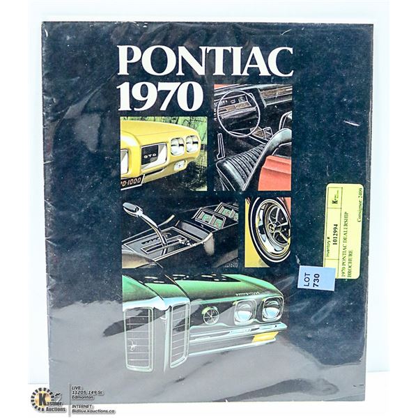 1970 PONTIAC DEALERSHIP BROCHURE