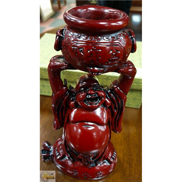 FINE QUALITY STANDING BUDDHA CANDLE STICK