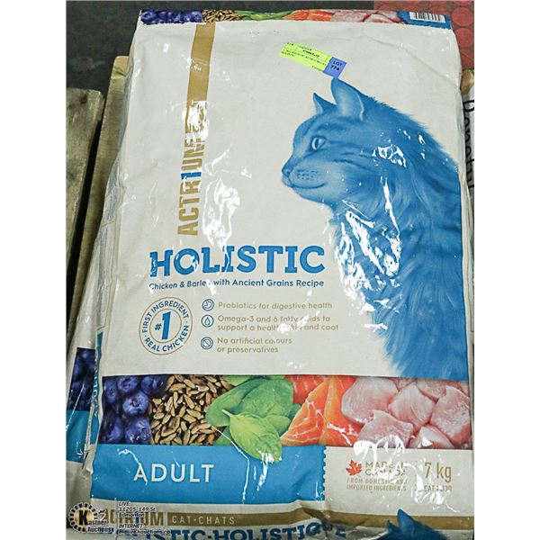TWO 7KG BAGS OF ACTR1UM CAT HOLISTIC