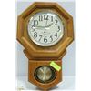 Image 1 : WESTMINISTER CHIME WOOD WALL CLOCK USA MADE