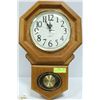 Image 1 : WESTMINISTER CHIME WOOD WALL CLOCK USA MADE