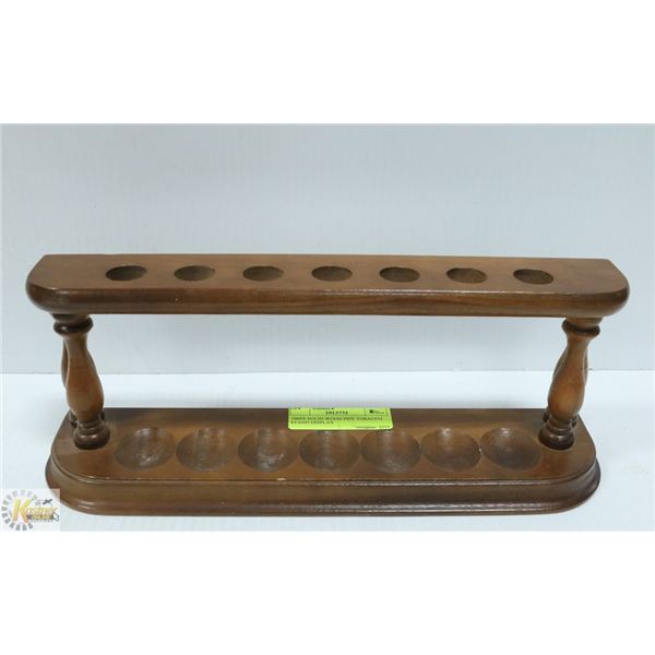 1960'S SOLID WOOD PIPE TOBACCO STAND DISPLAY