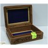 Image 1 : HAND CARVED "STASH BOX" INLAID MOTHER OF PEARL