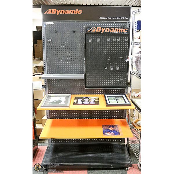 ORANGE & BLACK DYNAMIC TOOL  METAL PEG SHELF