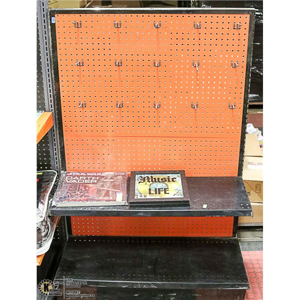 ORANGE & BLACK DYNAMIC TOOL  METAL PEG SHELF