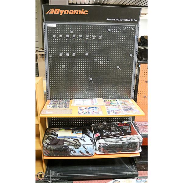 ORANGE & BLACK PEG BOARD SHELF