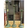 Image 1 : 3 OVERSIZE FLOOR CANDLE HOLDERS