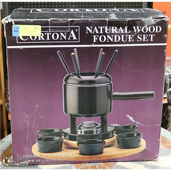 CORTONA NATURAL WOOD 2-QT PORCELAIN