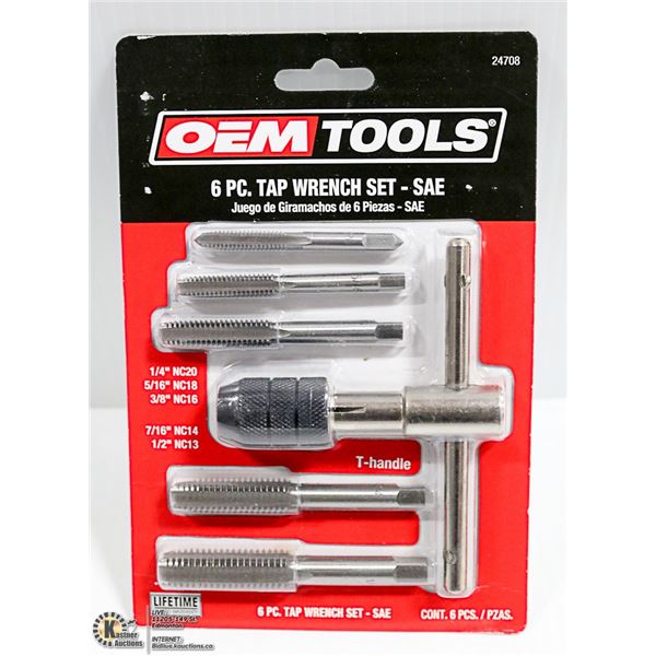 NEW OEMTOOLS 6 PC TAP WRENCH SET - SAE