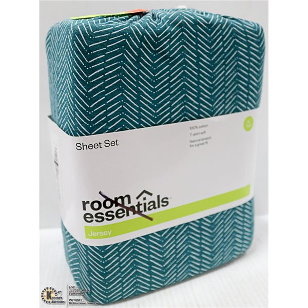 100% COTTON XL TWIN SHEET SET-2 SHEETS AND PILLOW