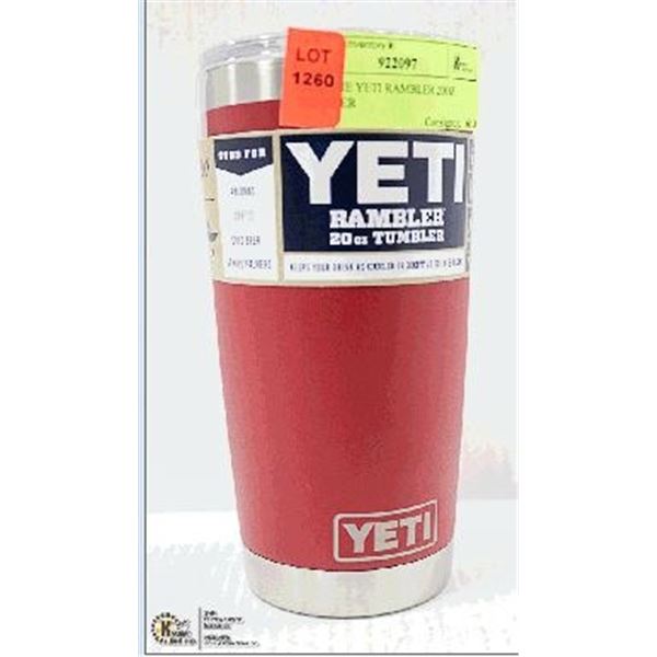 GENUINE YETI RAMBLER 20OZ TUMBLER