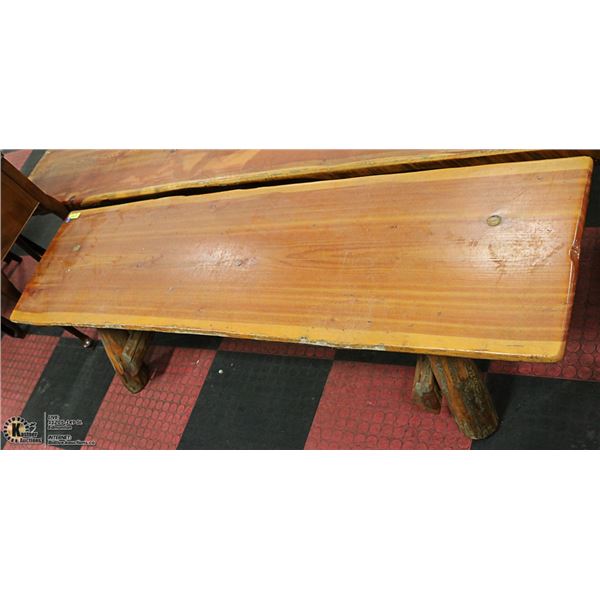 APPROX. 7' RUSTIC LOG BENCH