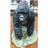 Image 1 : LARGE HEAVY SILVER-BACK GORILLA FIGURINE