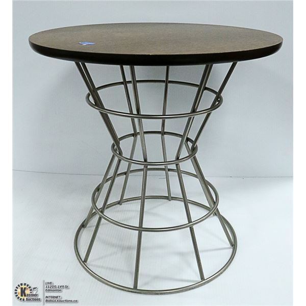 METAL & WOOD END TABLE **ALL PROCEEDS GO TO