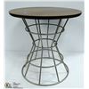 Image 1 : METAL & WOOD END TABLE **ALL PROCEEDS GO TO