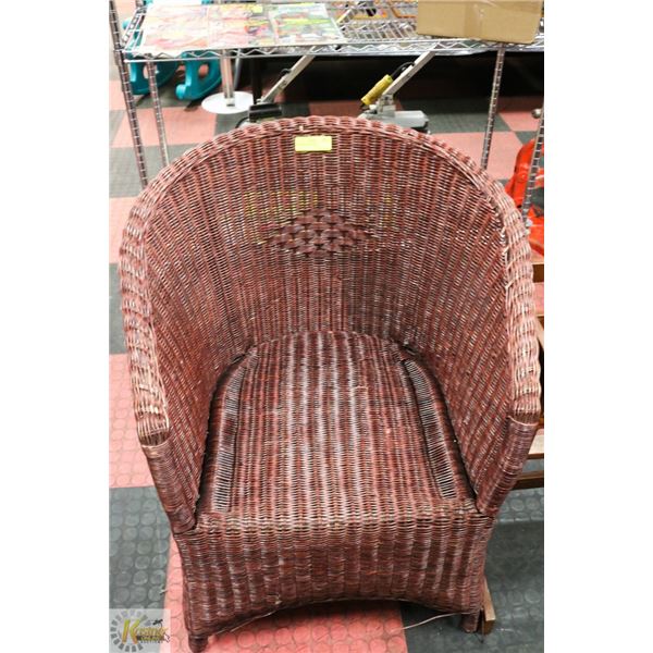 BROWN WICKER CHAIR
