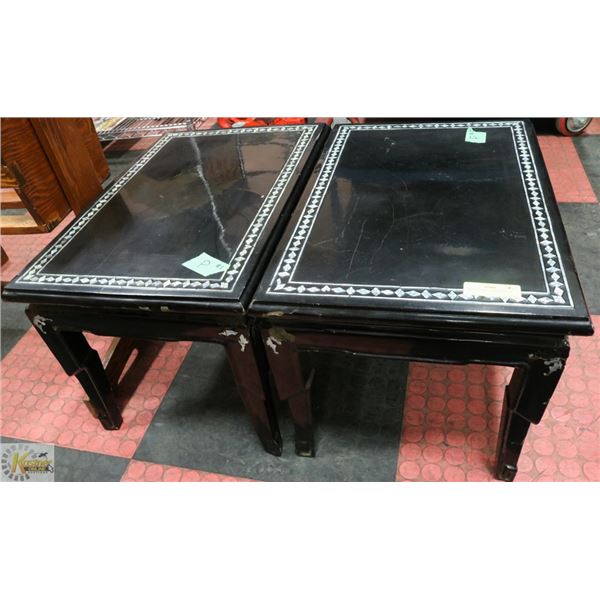 2 SIDE TABLES MEASURING 24 X 16 X 15