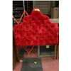 Image 1 : RED VELVET TUFTED SINGLE HEADBOARD