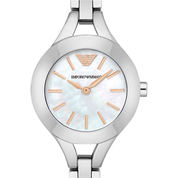 NEW ARMANI MOTHER-OF-PEARL DIAL WATCH MSRP $375