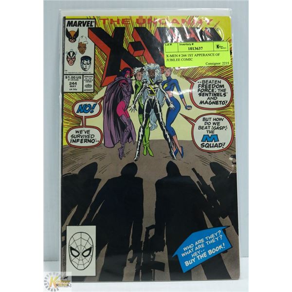 X-MEN # 244 1ST APPERANCE OF JUBILEE COMIC