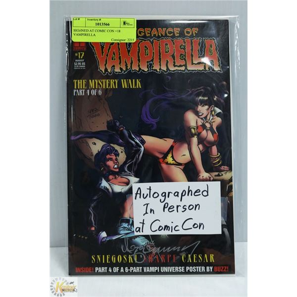 SIGNED AT COMIC CON +18 VAMPIRELLA