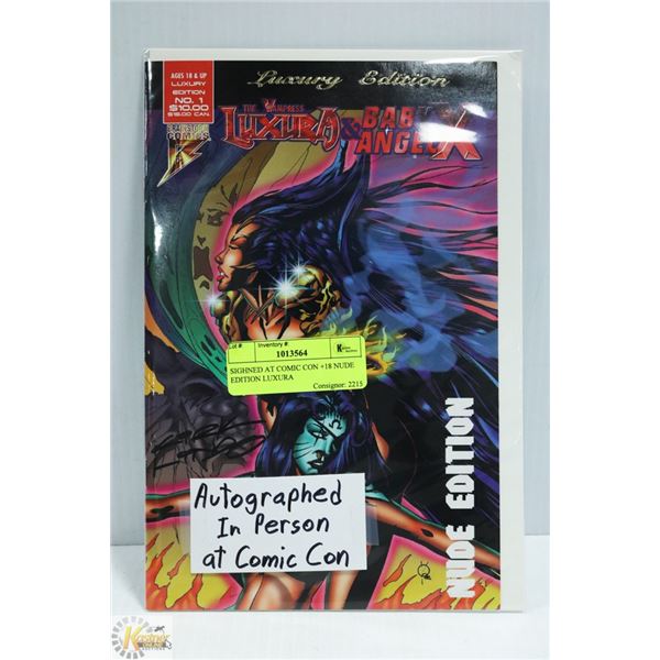 SIGNED AT COMIC CON +18 NUDE EDITION LUXURA