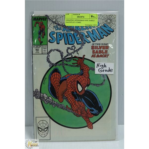 AMAZING SPIDERMAN #301 SABLE GAUNTLET COMIC