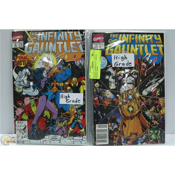 INFINITY GAUNTLET # 1 AND # 6 INFINITY STONE