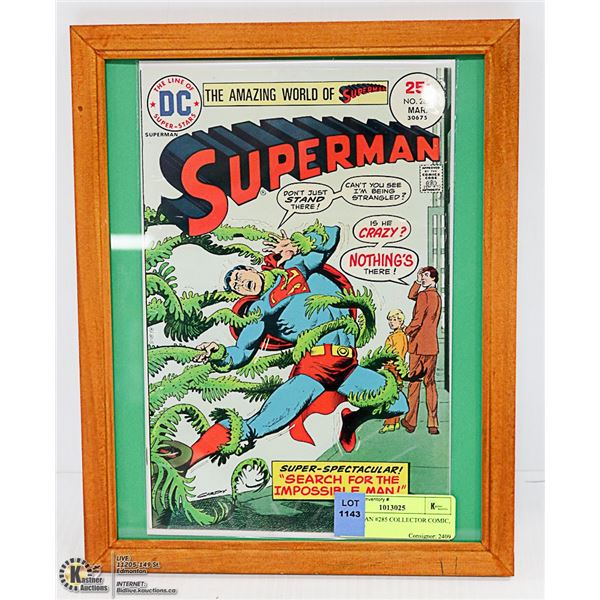 SUPERMAN #285 COLLECTOR COMIC, FRAMED