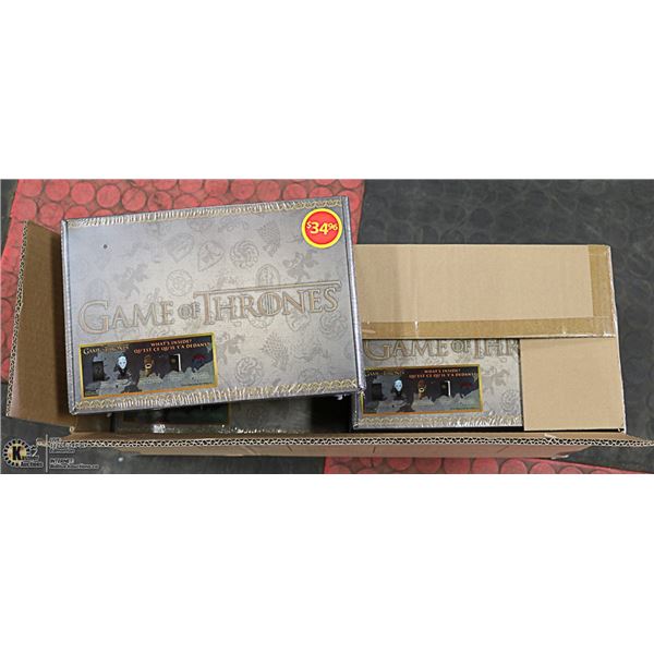 CASE WITH 4 NEW GAME OF THRONES COLLECTIBLES SET