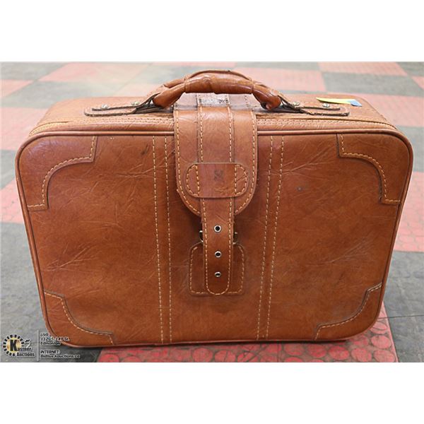 BROWN SUITCASE 21.5x7x14.5"