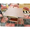 Image 1 : CARD TABLE WITH 4 FOLDING CHAIRS