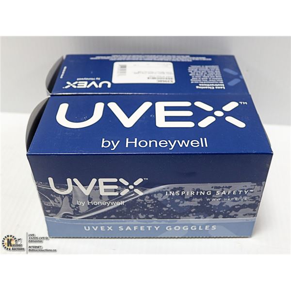 LOT OF 2 HONEYWELL UVEX SAFETY GOGGLES
