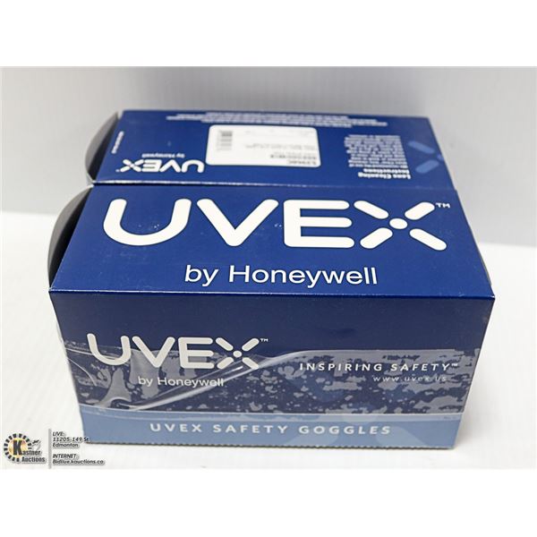 LOT OF 2 HONEYWELL UVEX SAFETY GOGGLES