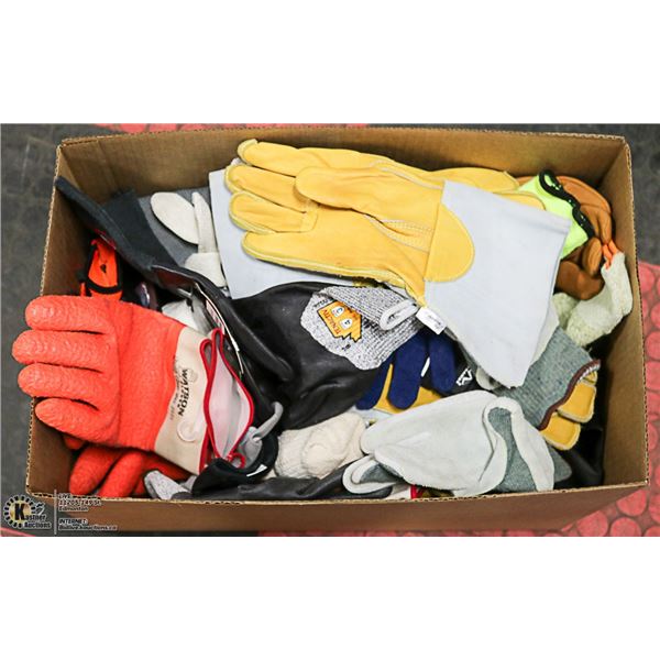 BOX OF ASSORTED GLOVES