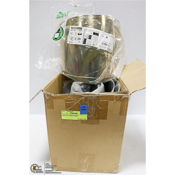 BOX OF V-GARD VISORS
